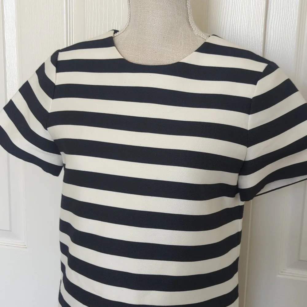 Kate Spade Striped Black and White Striped Shift Dress